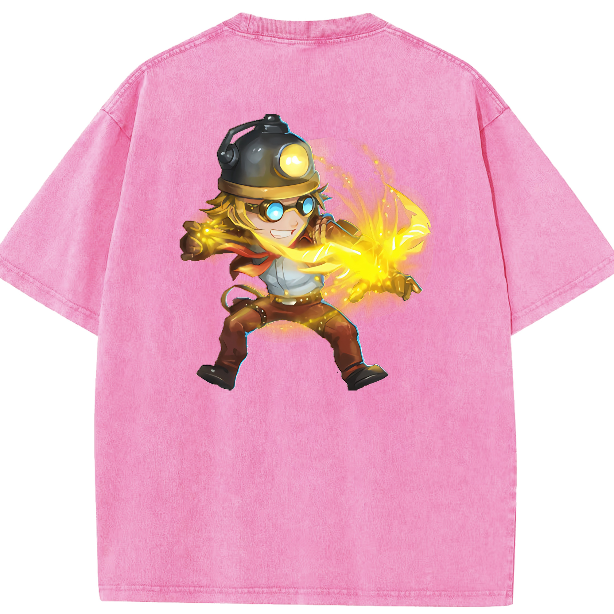 リーグ・オブ・レジェンド League of Legends LOL 綿100% ヴィンテージ風 半袖Tシャツ（背面プリント）